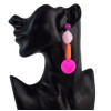 E-4615 6 Colors Ladies Stone Acrylic Colorful Statement Earrings for Women Wedding Party Jewelry