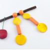E-4615 6 Colors Ladies Stone Acrylic Colorful Statement Earrings for Women Wedding Party Jewelry