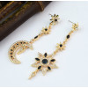 E-4617 Korean Style 1 Colors Rhinestone Sea Starfish Dangle Earings For Women Jewelry