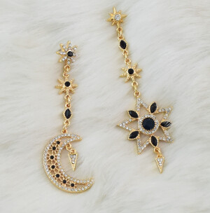 E-4617 Korean Style 1 Colors Rhinestone Sea Starfish Dangle Earings For Women Jewelry