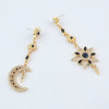 E-4617 Korean Style 1 Colors Rhinestone Sea Starfish Dangle Earings For Women Jewelry