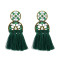 E-4620 New Fashion Fringe Tassel Crystal Long Drop Statement Earrings for Women Wedding Party Jewelry