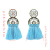 E-4620 New Fashion Fringe Tassel Crystal Long Drop Statement Earrings for Women Wedding Party Jewelry