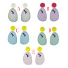 E-4618 Fashion Bright Shine Drop Earrings Acrylic Big Pendant Crystal Earring Valentine's Day Gift