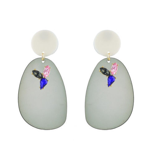 E-4618 Fashion Bright Shine Drop Earrings Acrylic Big Pendant Crystal Earring Valentine's Day Gift