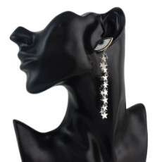 E-4623 New Fashion Fringe Tassel Crystal Long Drop Statement Earrings for Women Wedding Party Jewelry