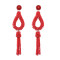 E-4626 Bohemian Drop Earrings Fringe Pendant Beaded Earring Stud