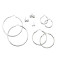 E-4622 2 Colors 6 pair/set Fashion Round Earring Ball Ear stud for women
