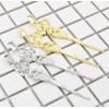 E-4629 Fashion Silver Gold Metal Geometric Shape Long Drop Earrings for Women Wedding Party Jewelry