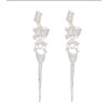 E-4629 Fashion Silver Gold Metal Geometric Shape Long Drop Earrings for Women Wedding Party Jewelry