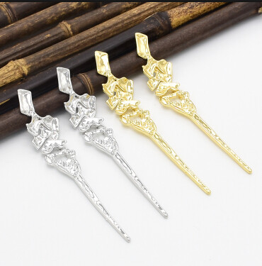 E-4629 Fashion Silver Gold Metal Geometric Shape Long Drop Earrings for Women Wedding Party Jewelry