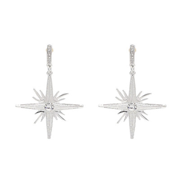 E-4628 2 Colors Trendy Rhinestone  Alloy Star Pendant Earrings For Women Jewelry
