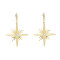E-4628 2 Colors Trendy Rhinestone  Alloy Star Pendant Earrings For Women Jewelry