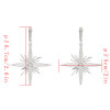 E-4628 2 Colors Trendy Rhinestone  Alloy Star Pendant Earrings For Women Jewelry
