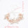 F-0487 2 Colors Fashion Ribbon Copper Wire Crystal Pearl Handmade Wedding Hair Accessory