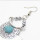E-4635 8 Colors New Fashion Silver Plated Alloy Acrylic Crystal  Fan Shaped Earrings For Women Charms Jewelry Accessory