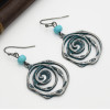 E-4631 Fashion Gold Plated Alloy Circle Personality irregular Shape Earrings Jewelry