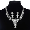 N-7048 Elegant 3A Zircon Bride Weeding Party Necklace Earring Jewelry Set