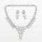 N-7048 Elegant 3A Zircon Bride Weeding Party Necklace Earring Jewelry Set