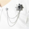 P-0399 2 Colors 8-Pointed Star Metal Fashion Brooch For Party