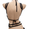 N-7055 Fashion Women PU Black Brown Leather Bondage Straps Bra Sexy Body Harness Belt Body Jewelry