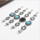 B-0891 4 Styles Vintage Silver Plated Rhinestone  Link Chain Bracelets Women Charms Cuff Hard Jewelry Classic Bangle Accessories