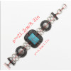 B-0891 4 Styles Vintage Silver Plated Rhinestone  Link Chain Bracelets Women Charms Cuff Hard Jewelry Classic Bangle Accessories