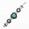 B-0891 4 Styles Vintage Silver Plated Rhinestone  Link Chain Bracelets Women Charms Cuff Hard Jewelry Classic Bangle Accessories