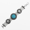 B-0891 4 Styles Vintage Silver Plated Rhinestone  Link Chain Bracelets Women Charms Cuff Hard Jewelry Classic Bangle Accessories
