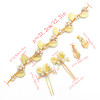 F-0488 Bridal Pearl Leaves Hairdbands Earring Sets Women Hair Pins Head Ornament Wedding Hair Jewelry