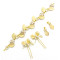 F-0488 Bridal Pearl Leaves Hairdbands Earring Sets Women Hair Pins Head Ornament Wedding Hair Jewelry