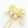 F-0488 Bridal Pearl Leaves Hairdbands Earring Sets Women Hair Pins Head Ornament Wedding Hair Jewelry