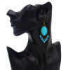 Vintage Style Blue Drip Tassel Earring E-0510