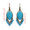 Vintage Style Blue Drip Tassel Earring E-0510
