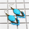 Vintage Style Blue Drip Tassel Earring E-0510