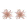 E-4634 Fashion Black Artificial Crystal Beaded Stud Earrings