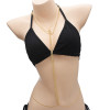 N-7060 5 Styles Gold Plated Crystal Thin Chain Body Chain for Women