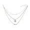 N-7057 Trendy Silver-Plated  3 Layers Love  Chain Necklace Jewelry Design For Women