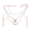 N-7057 Trendy Silver-Plated  3 Layers Love  Chain Necklace Jewelry Design For Women