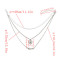 N-7057 Trendy Silver-Plated  3 Layers Love  Chain Necklace Jewelry Design For Women