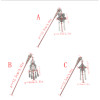 F-0490 3 Styles Vintage Silver New Fashion Classic Metal Tassel Carved Flower Geometric Diamond Hair Sticks For Women  Jewelry Accessories
