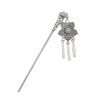 F-0490 3 Styles Vintage Silver New Fashion Classic Metal Tassel Carved Flower Geometric Diamond Hair Sticks For Women  Jewelry Accessories