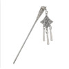 F-0490 3 Styles Vintage Silver New Fashion Classic Metal Tassel Carved Flower Geometric Diamond Hair Sticks For Women  Jewelry Accessories