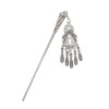 F-0490 3 Styles Vintage Silver New Fashion Classic Metal Tassel Carved Flower Geometric Diamond Hair Sticks For Women  Jewelry Accessories
