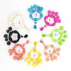 E-4640  Fashion Handcraft Artificial Beaded Circle Drop Dangle Earrings For Women Jewlry