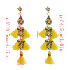 E-4639  5 Colors Trendy Bohemian Style  Rhinestone Tassel Women Earrings For Party