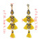 E-4639  5 Colors Trendy Bohemian Style  Rhinestone Tassel Women Earrings For Party