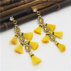 E-4639  5 Colors Trendy Bohemian Style  Rhinestone Tassel Women Earrings For Party