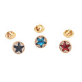 P-0403 3 Colors Crystal Rhinestone Star Brooches Pins for Women Dress Accessories