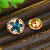 P-0403 3 Colors Crystal Rhinestone Star Brooches Pins for Women Dress Accessories